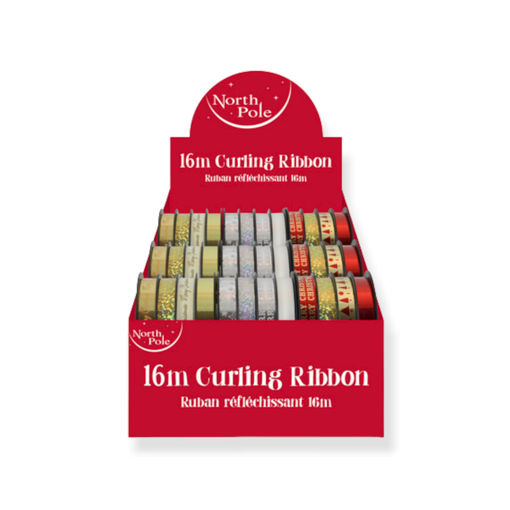 Picture of CHRISTMAS CURLING RIBBON RED 4X4M